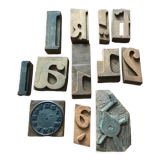 Wooden printing letters