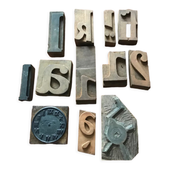 Wooden printing letters