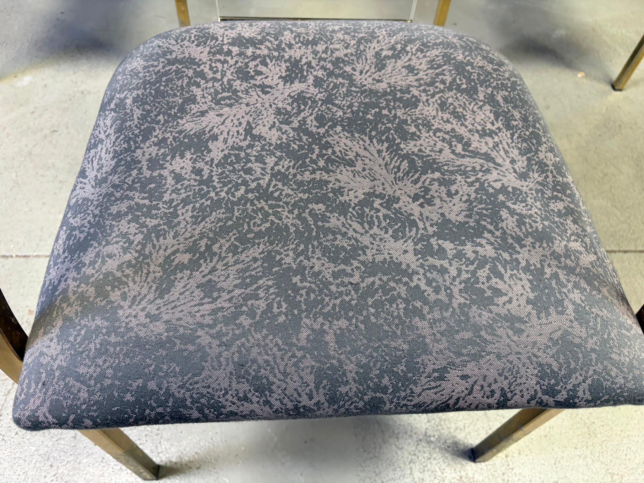 Plexiglass and brass dining chairs by Belgochrom, set of 6 - 1970s