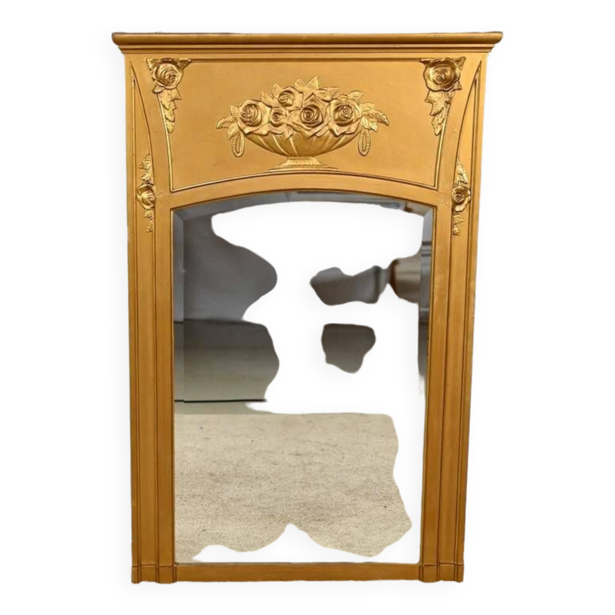 Wooden Mirror and Golden Staff, Louis XVI style – 1930