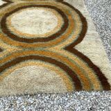 Tapis pop psyché en laine signé Højer Eksport Wilton, Denemark 1970