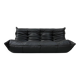 Togo 3-seater in Black Leather designed by M. Ducaroy for Ligne Roset