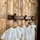 Oak wall-mounted coat rack