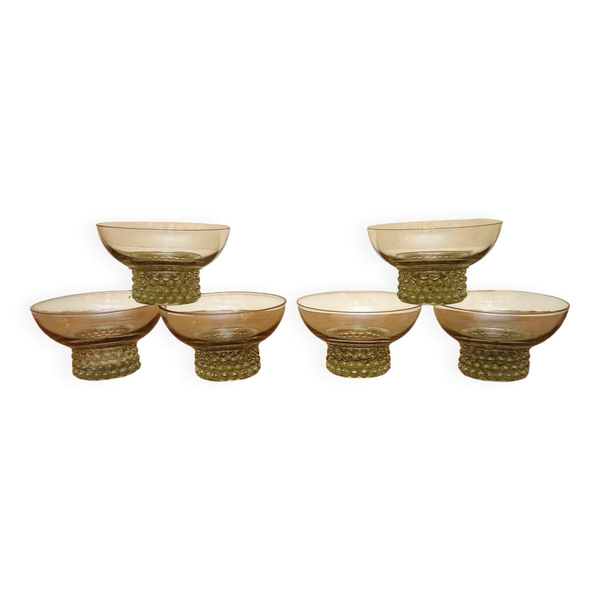 Set of 6 vintage champagne glasses