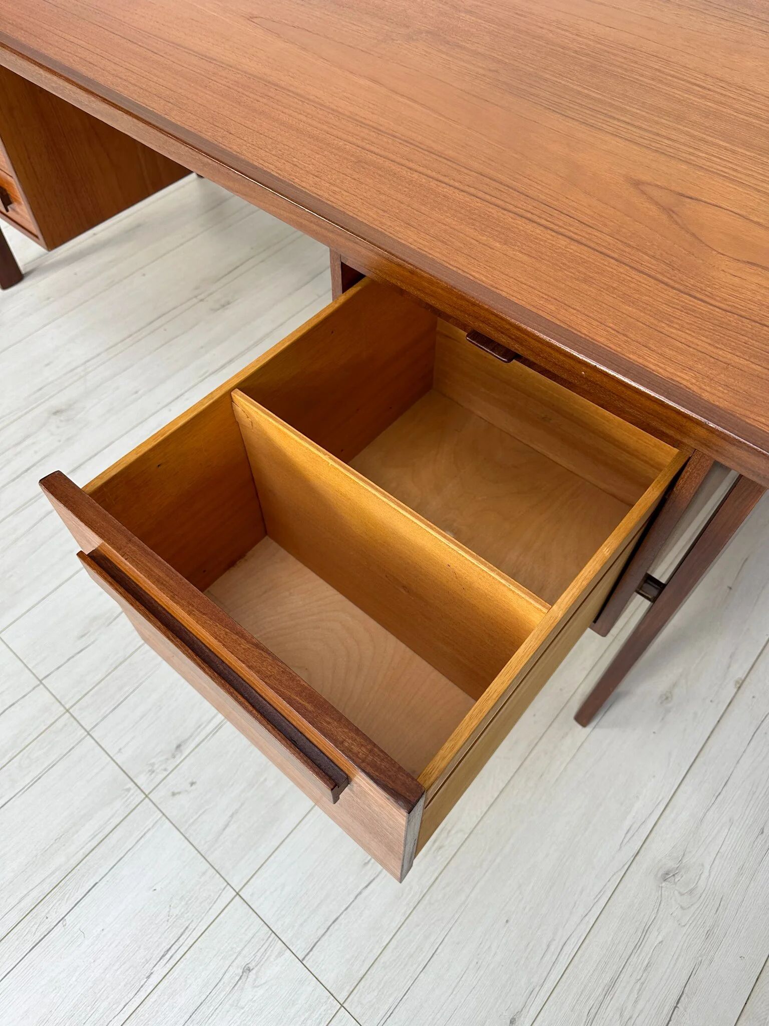 1960s Vintage Freestanding Danish Teak Writing Desk by Peter Løvig Nielsen