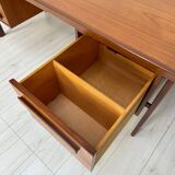 1960s Vintage Freestanding Danish Teak Writing Desk by Peter Løvig Nielsen