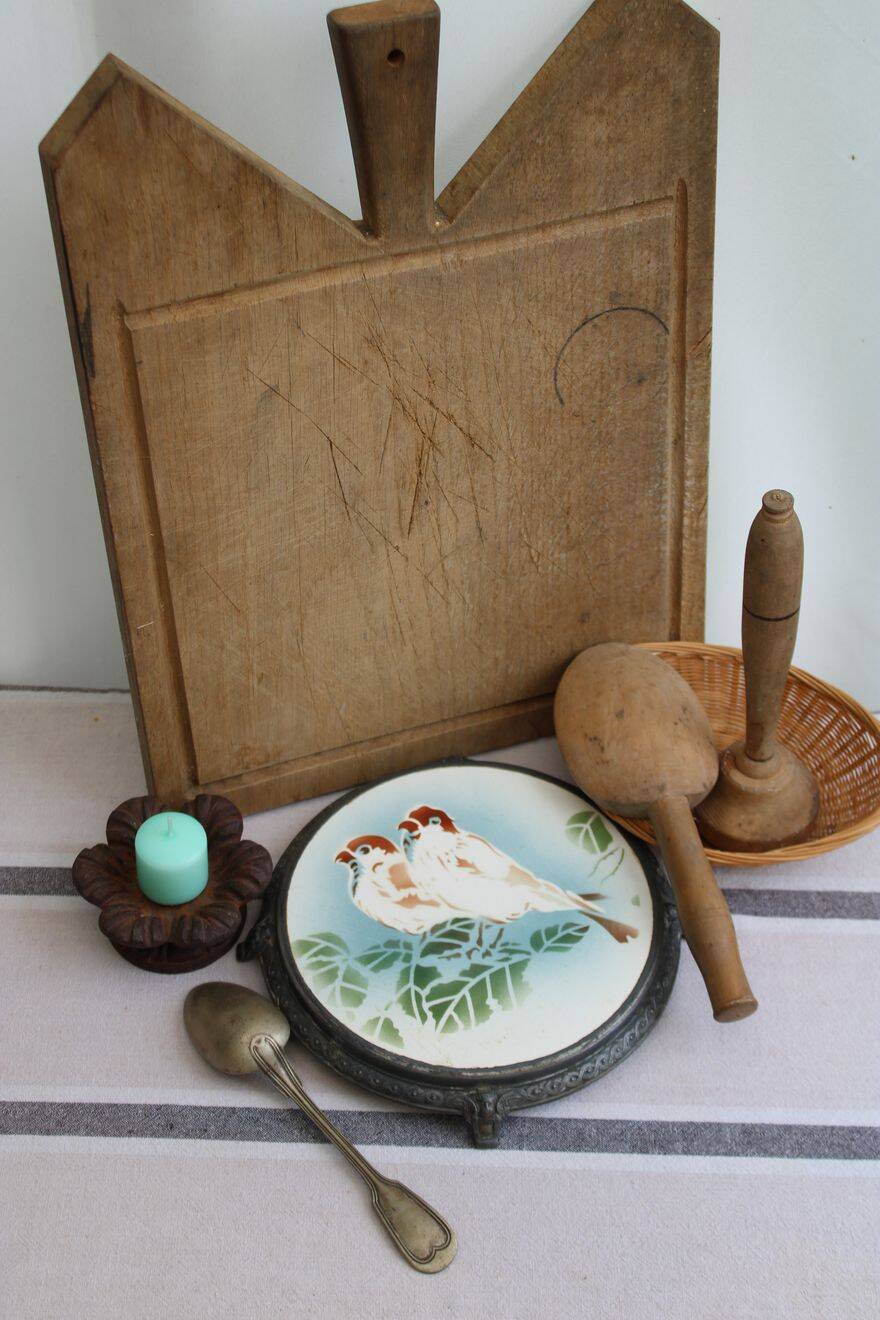 Antique ceramic trivet