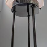 Vintage Skyscraper ceiling light, pink glass table lamp, Bauhaus Art.