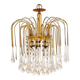 Murano glass & brass teardrop waterfall chandelier, italy, 1970s