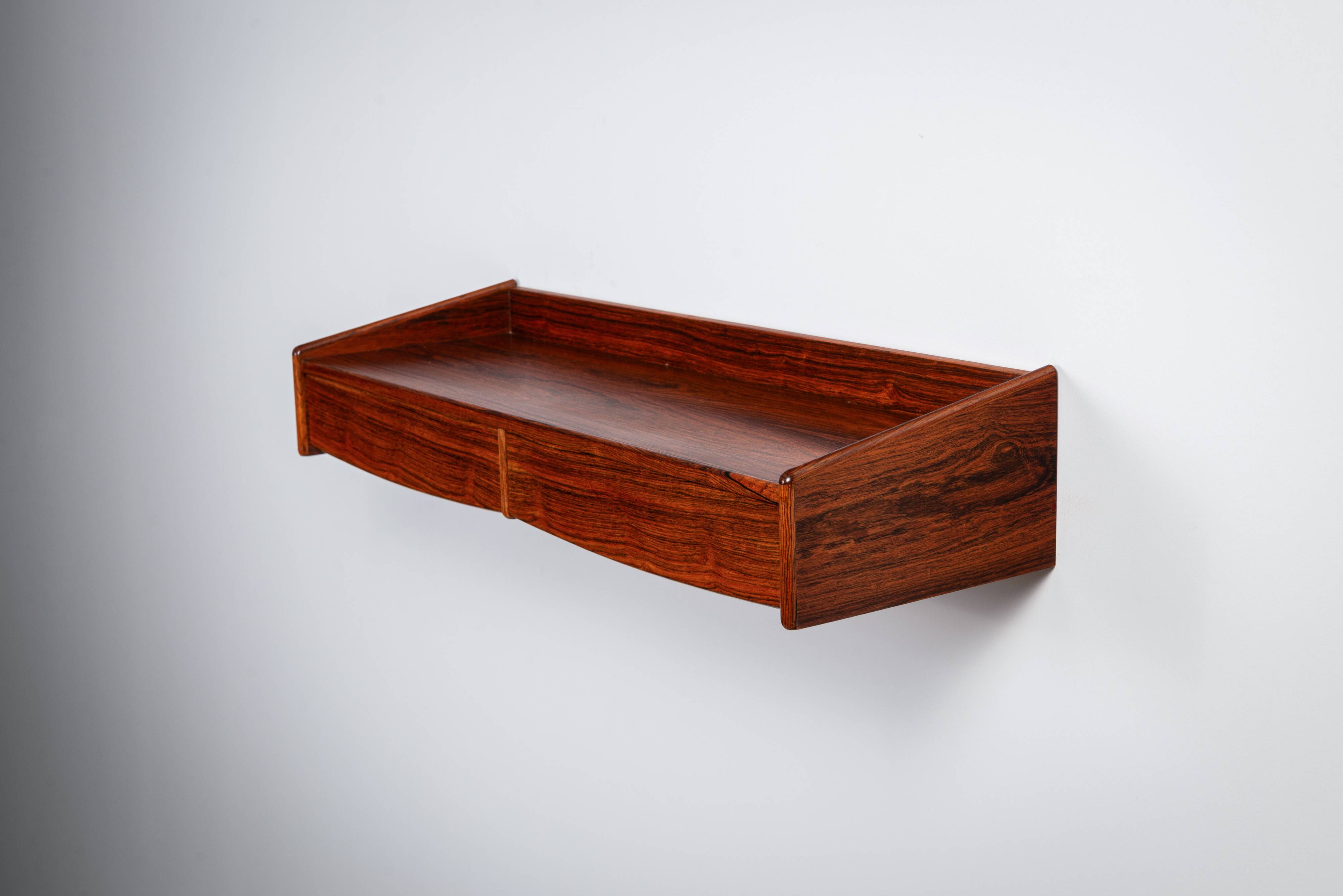 Rosewood wall console with two drawers