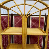1970s bamboo and wicker shelf