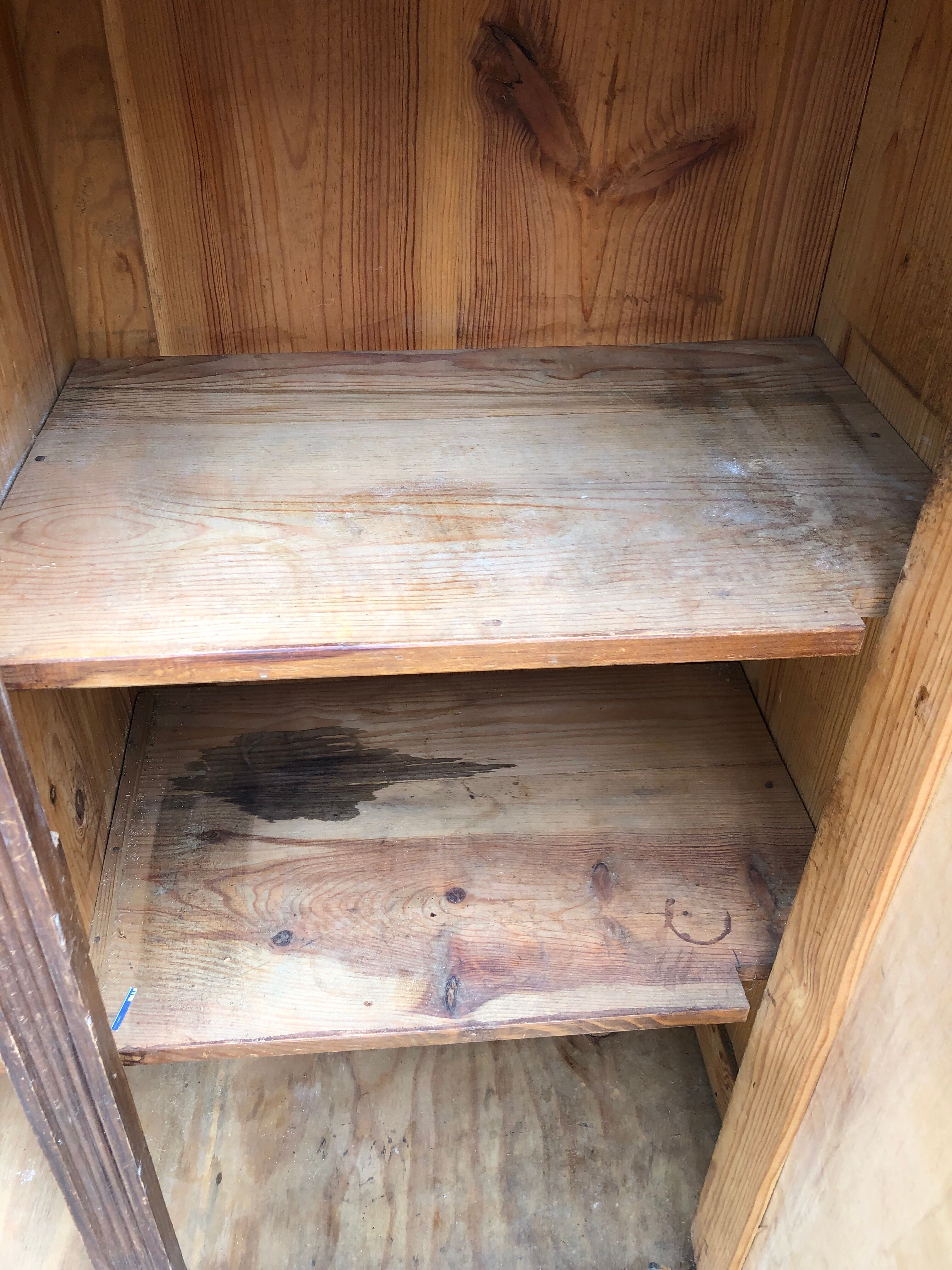 Vintage Parisian pine cabinet.