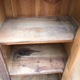 Vintage Parisian pine cabinet.