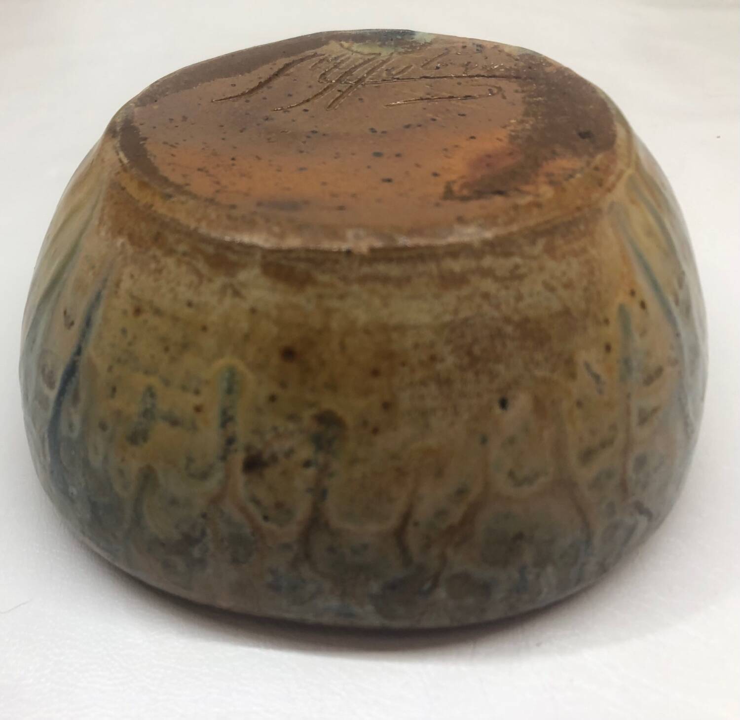 Pocket tray in Belgian flamed salted stoneware by Marcellus Aubry