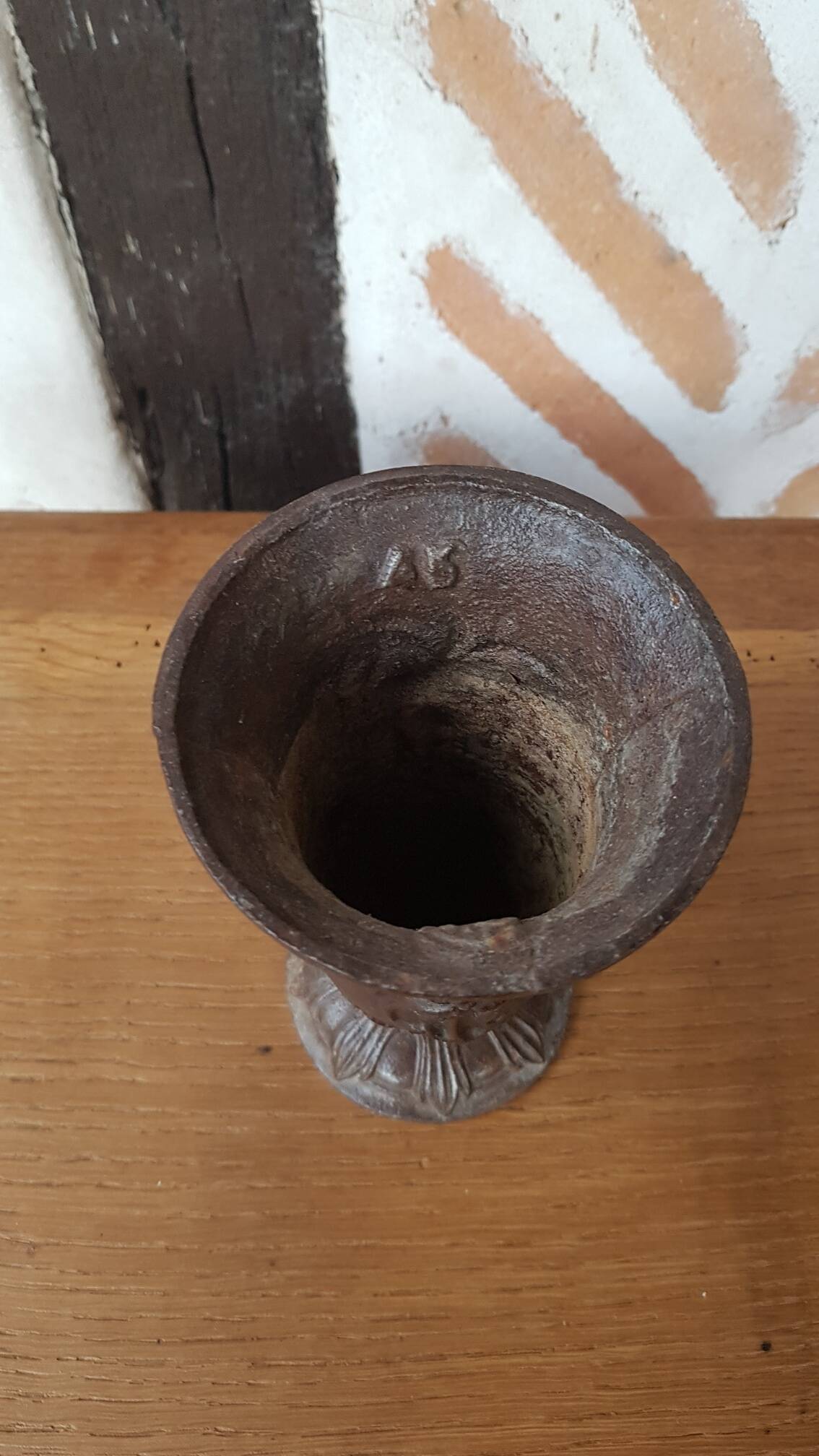 Art deco cast iron vase