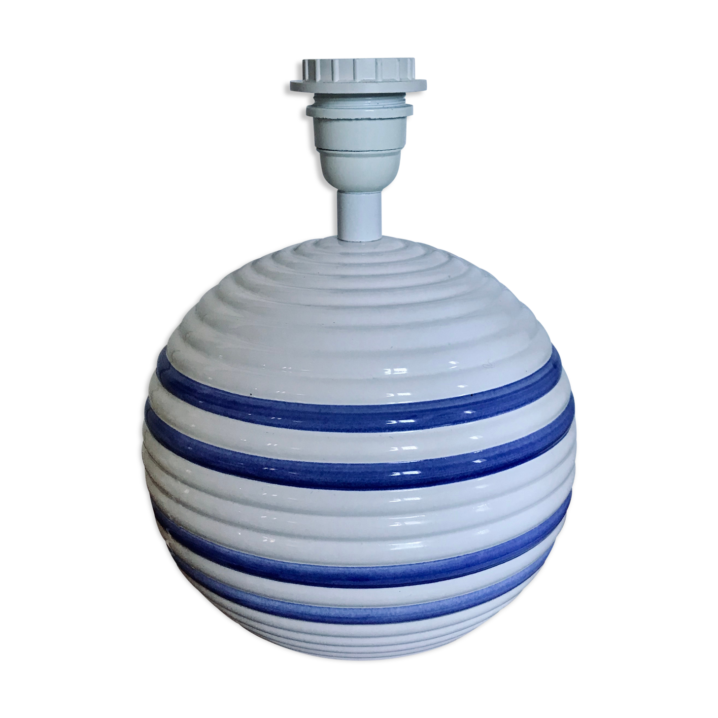 Vintage enamelled ceramic lamp base