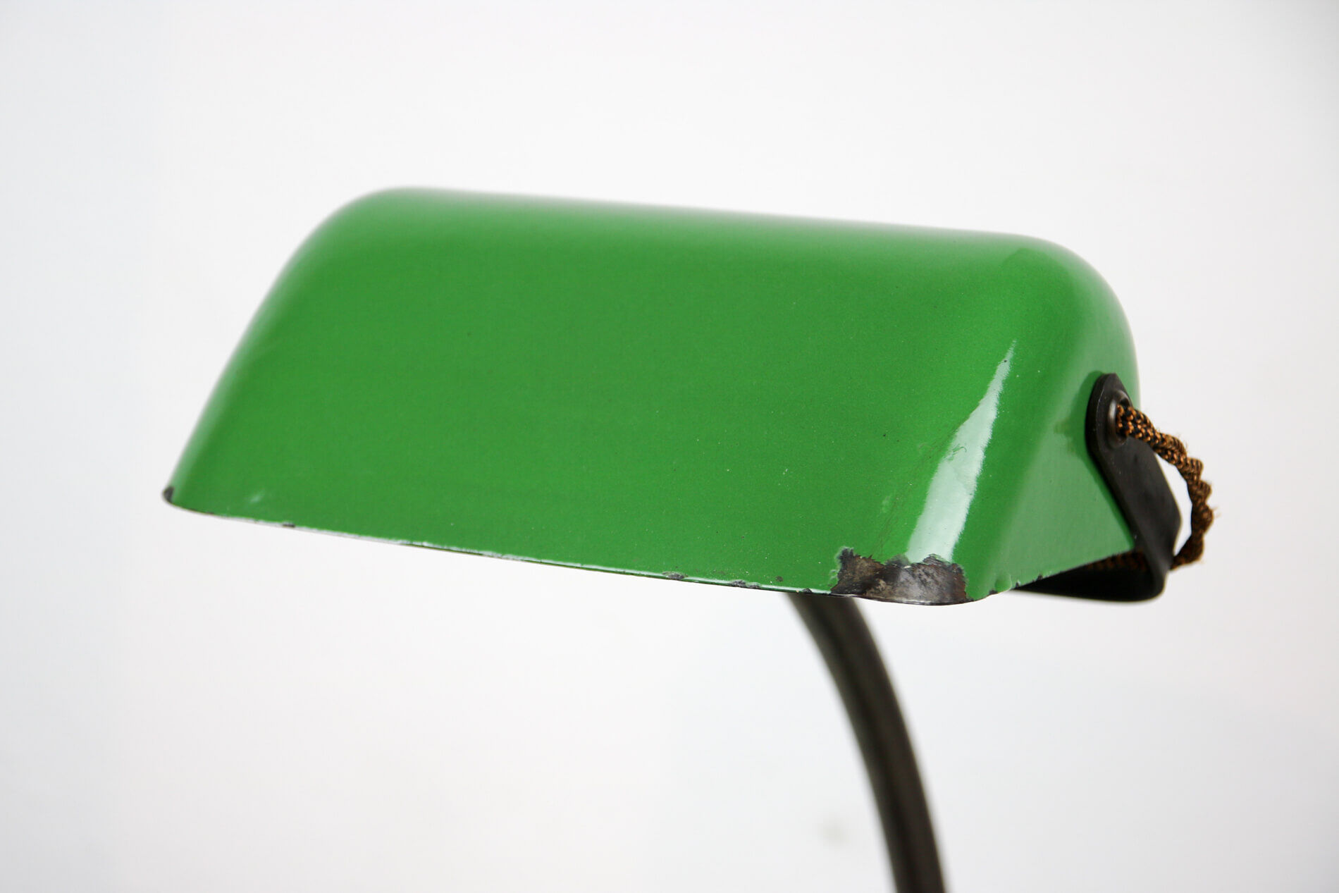 Green and black banker's lamp, Art Nouveau, 1920s