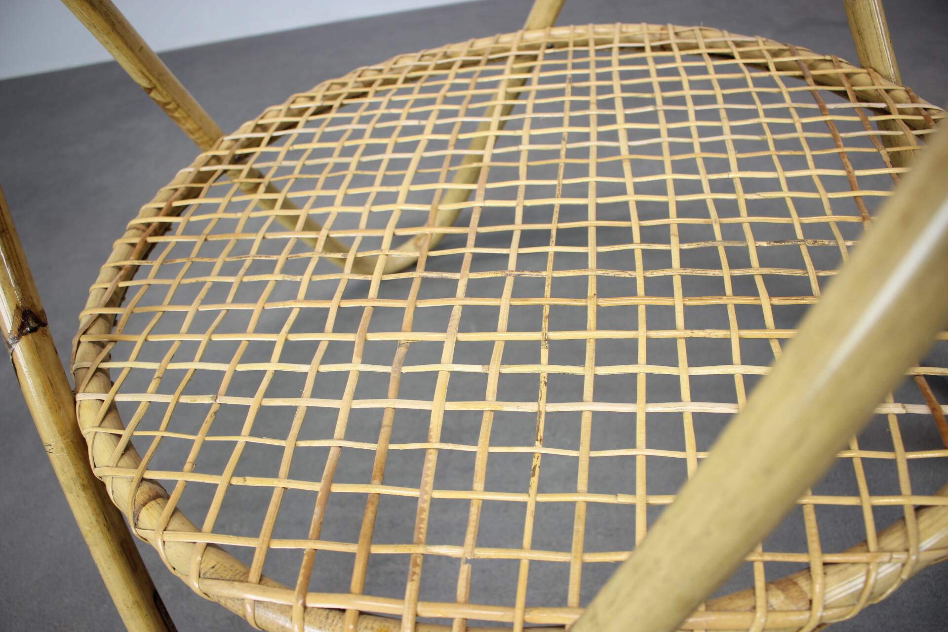 Mid-Century Bamboo and Glass Coffee Table by Alan Fuchs, Czechoslovakia, 1960s