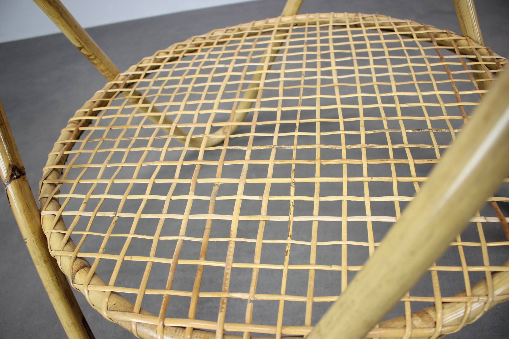 Mid-Century Bamboo and Glass Coffee Table by Alan Fuchs, Czechoslovakia, 1960s