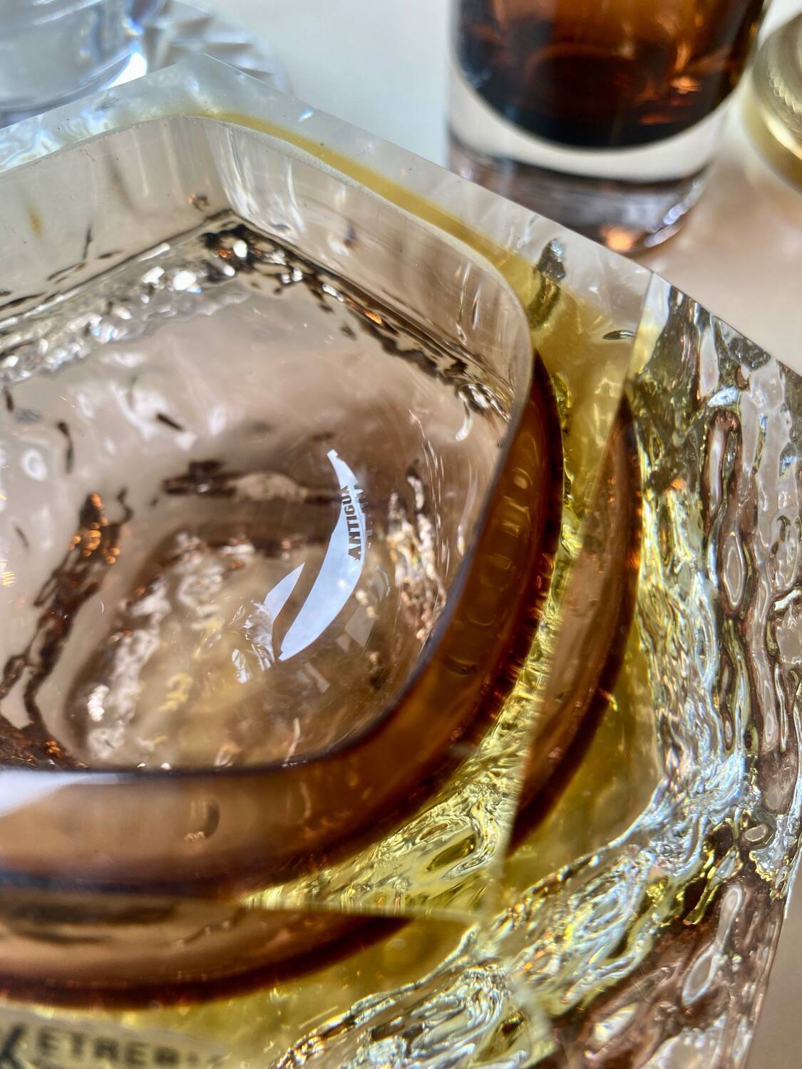 Sommerso Murano amber ashtray