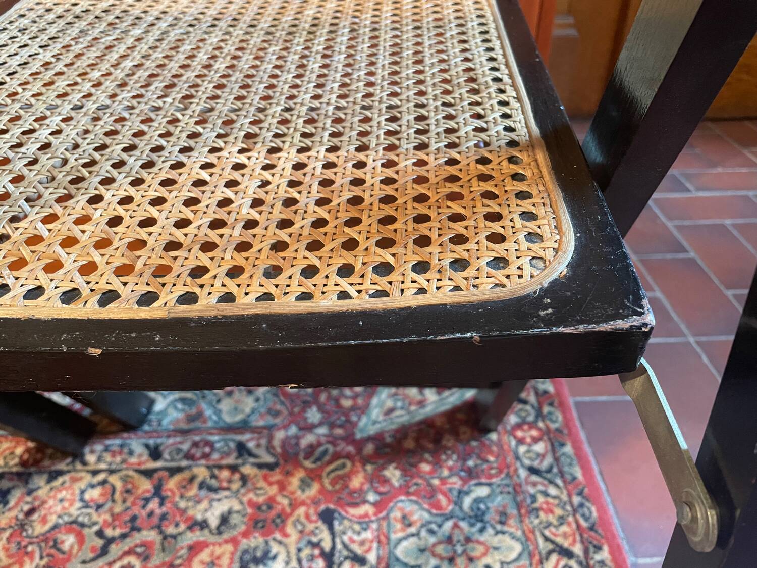 Folding cane chairs