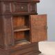 Antique baroque bedside table in walnut, Italy, early 18th century.