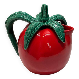 Pichet en barbotine Vallauris tomate