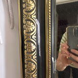 Dragon mirror black and gold plaster
