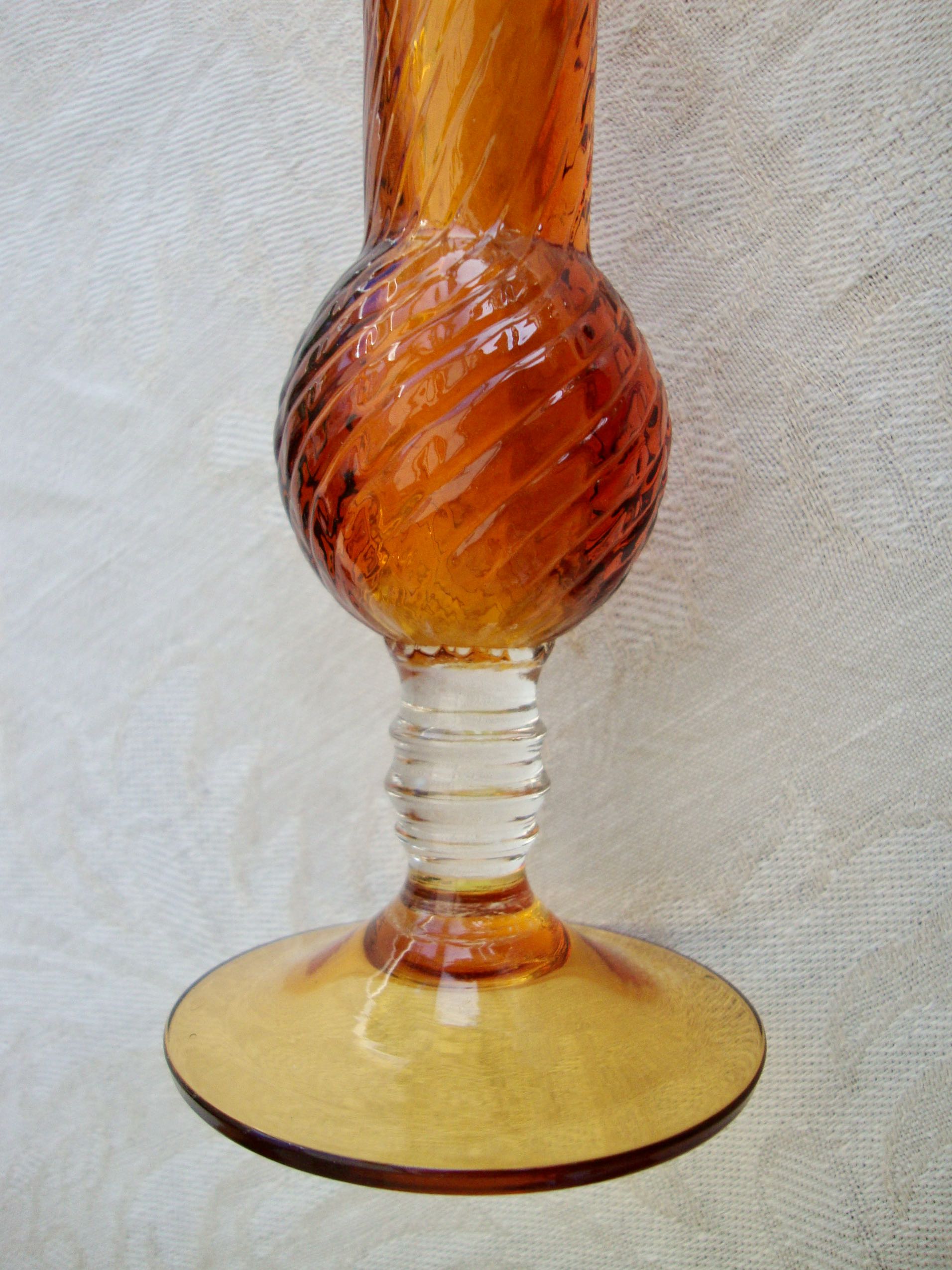 Amber vase on foot