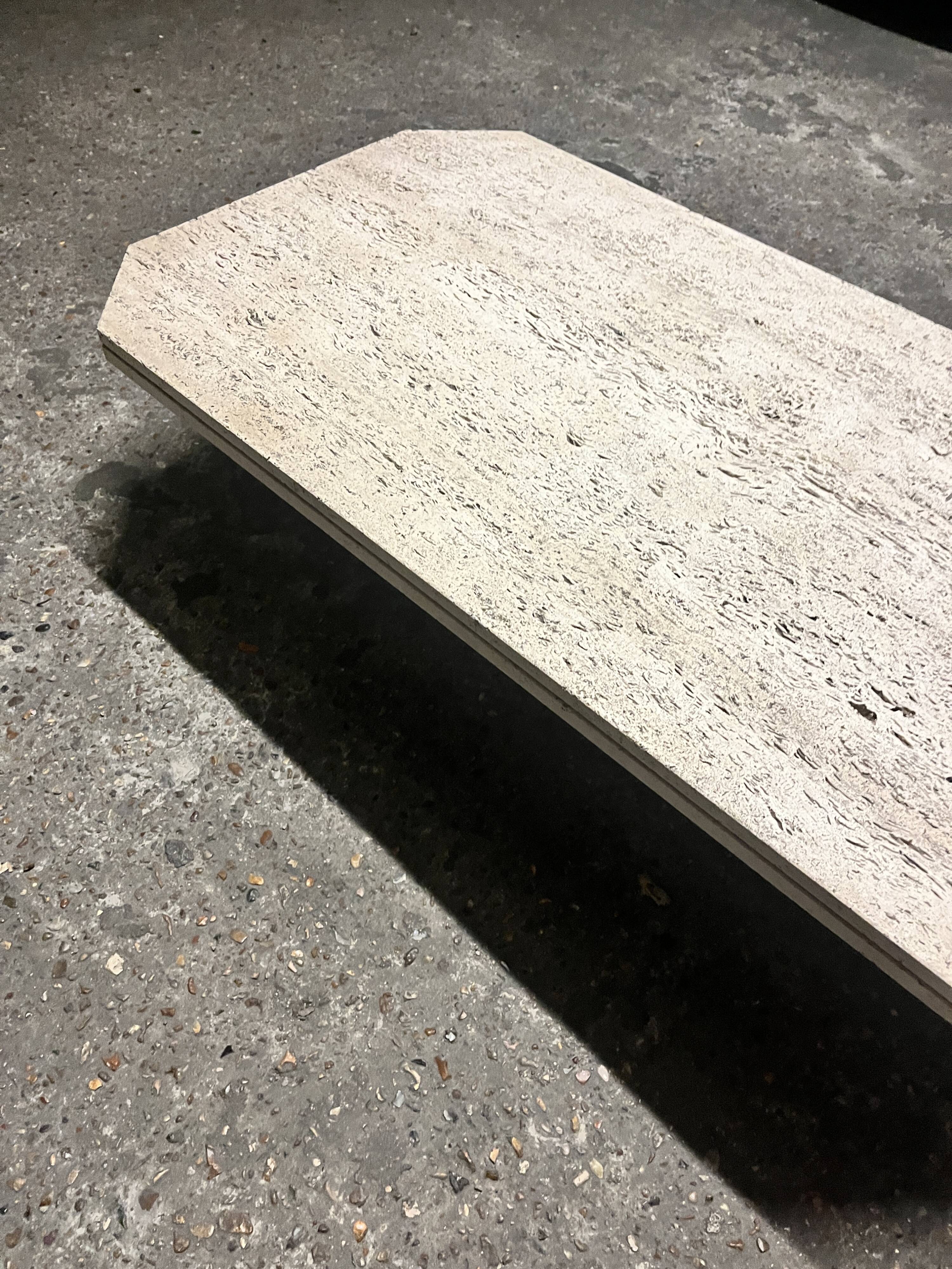 Italian travertine coffee table, mid-20th century 1970