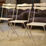 Set of 4 folding garden chairs from the 1960s.