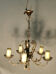 Lustre En Fer Forgé à 5 Feux 1925