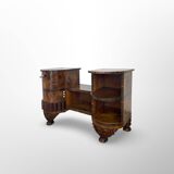Italian art deco walnut console table, 1930s.