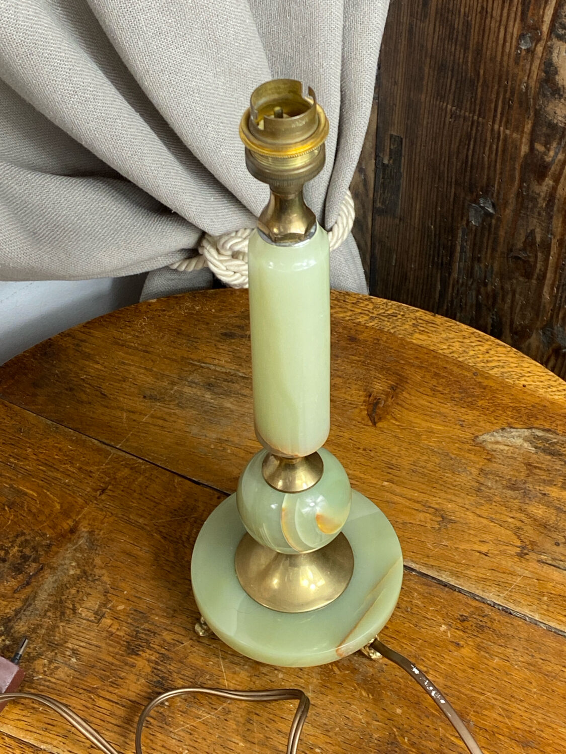 Onyx and brass lamp