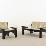 Cassina Hill House Set, Sofa and easy chair by Charles Rennie Mackintosh