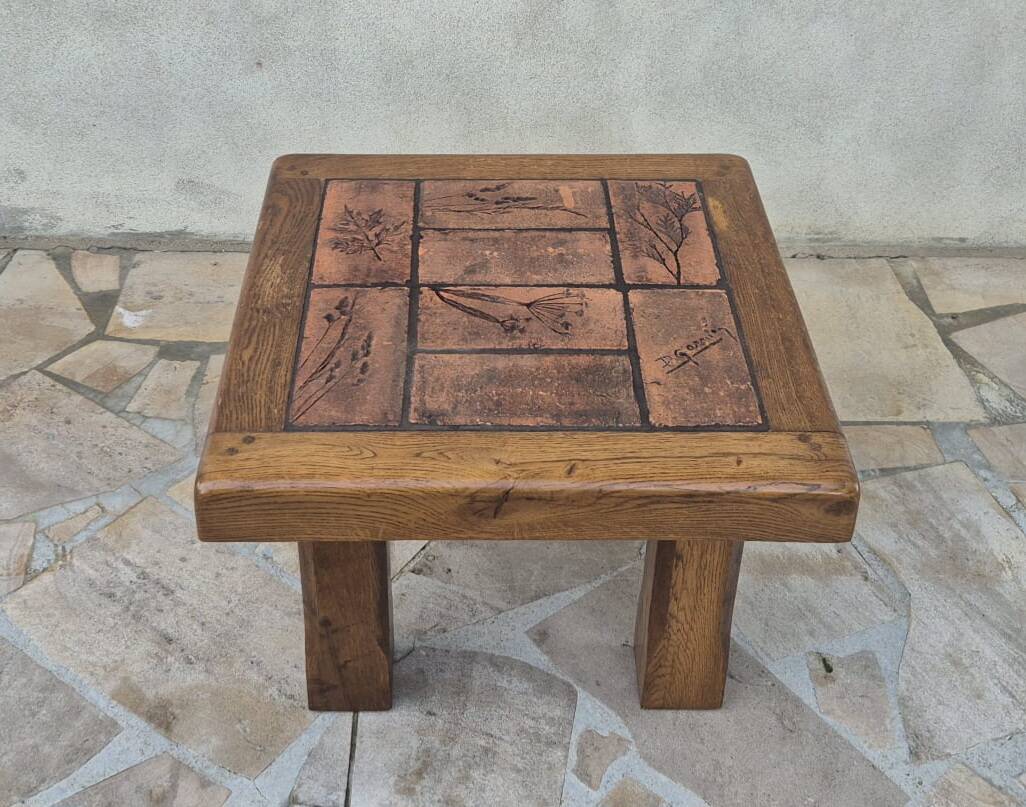 Coffee table signed P. Garnier