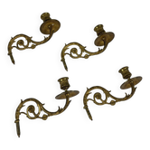 4 golden bronze piano arms
