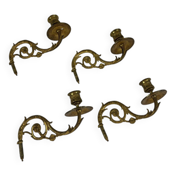 4 golden bronze piano arms