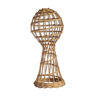 Milliners rattan head marotte hat stand, France 1930s.