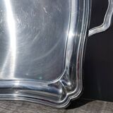Rectangular silver metal tray