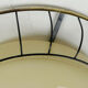 1930s to 50s glass ceiling lamp plafoniere with metal wire and brass frame