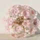 Lustre vintage Murano fleurs roses, années 1970
