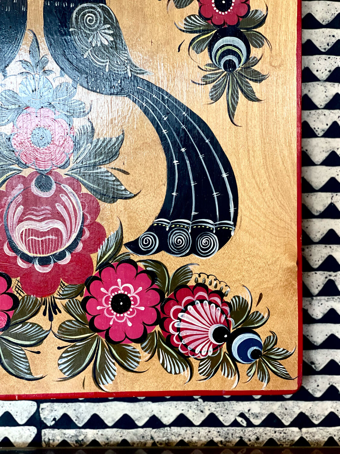 Vintage wood painting