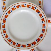 4 flat plates in iron earth of the Salins model Lucette