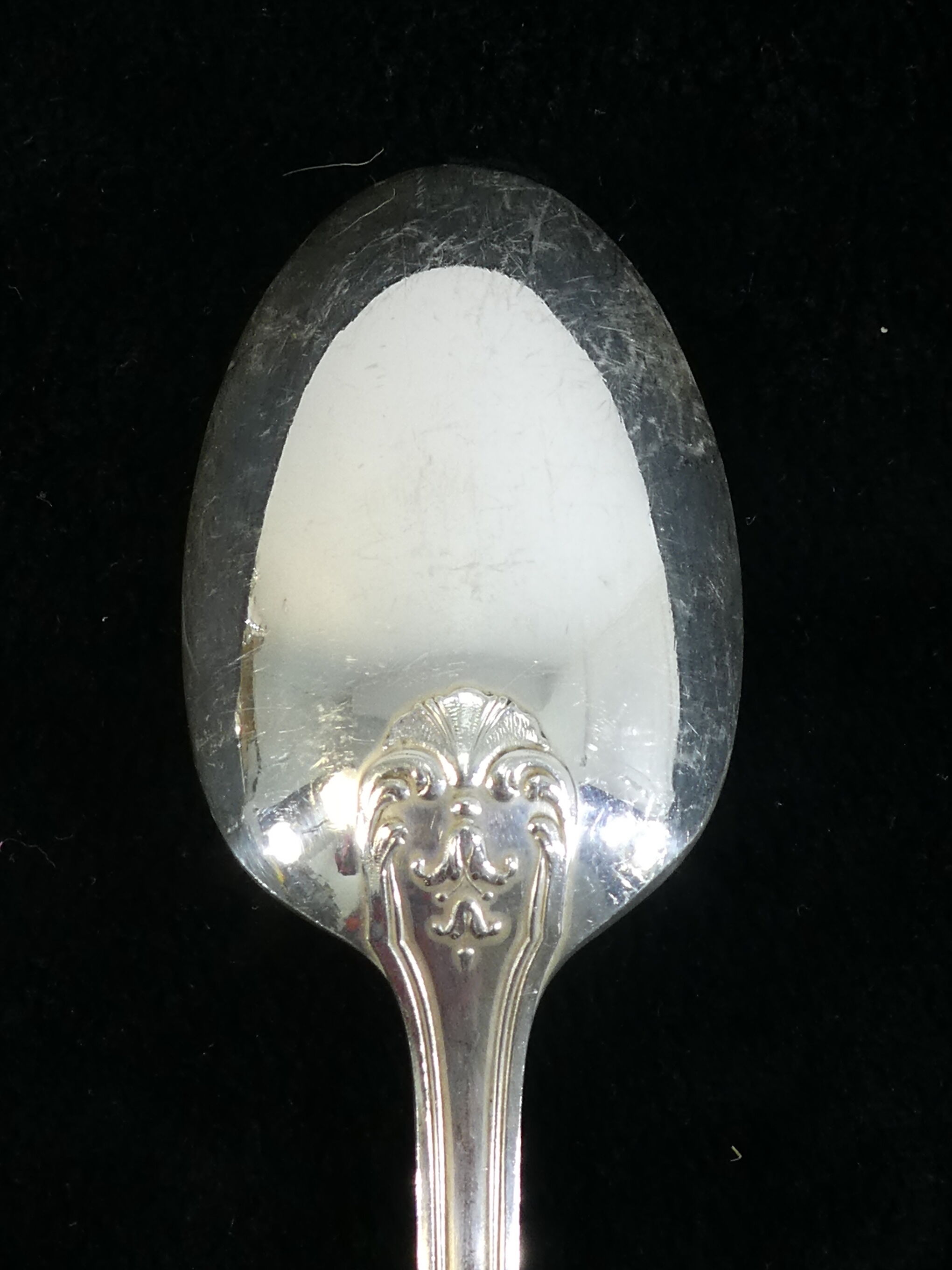 12 large spoonfuls Boulenger in silver metal model regence berry