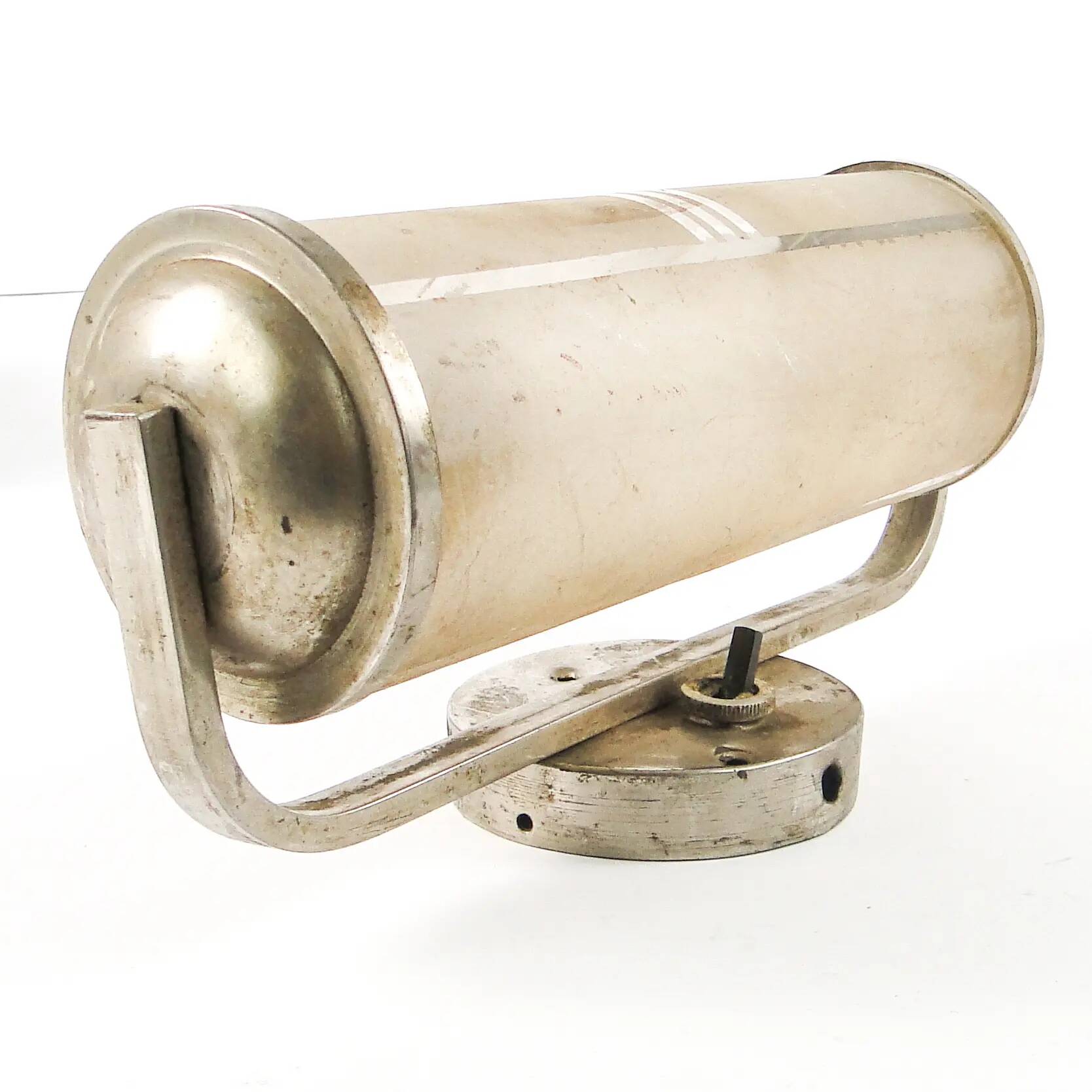 Art Deco wall lamp, chromed brass, Czechoslovakia, 1950s