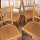 6 bistro chairs, blond wood, typical Luterma brand, 1950s-60s