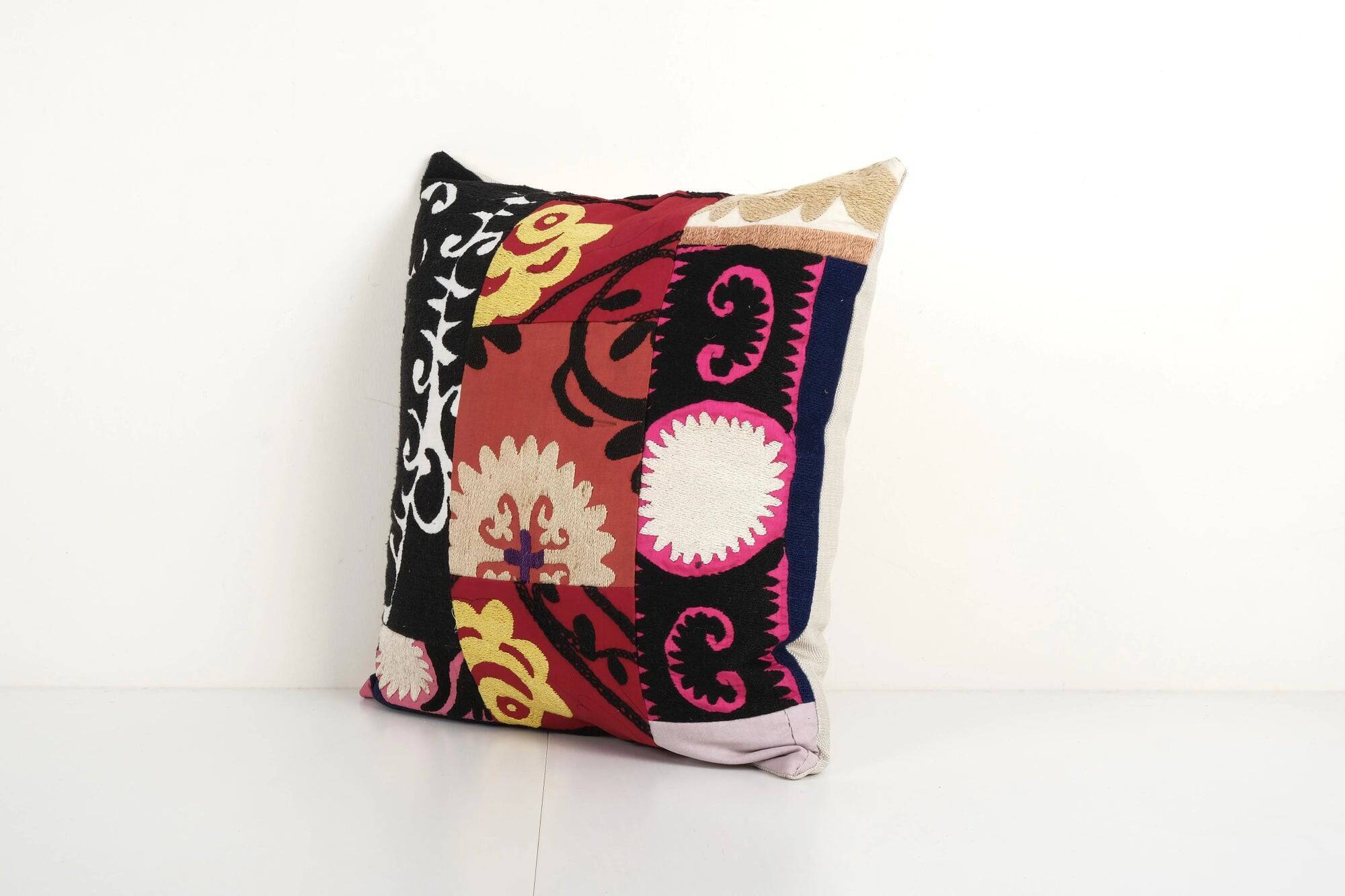Vintage embroidered cushion cover 46x48 cm