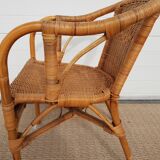 Old chair in bamboo 60s