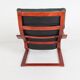 Vintage Scandinavian POÄNG armchair in fir green leather – IKEA, 1980s